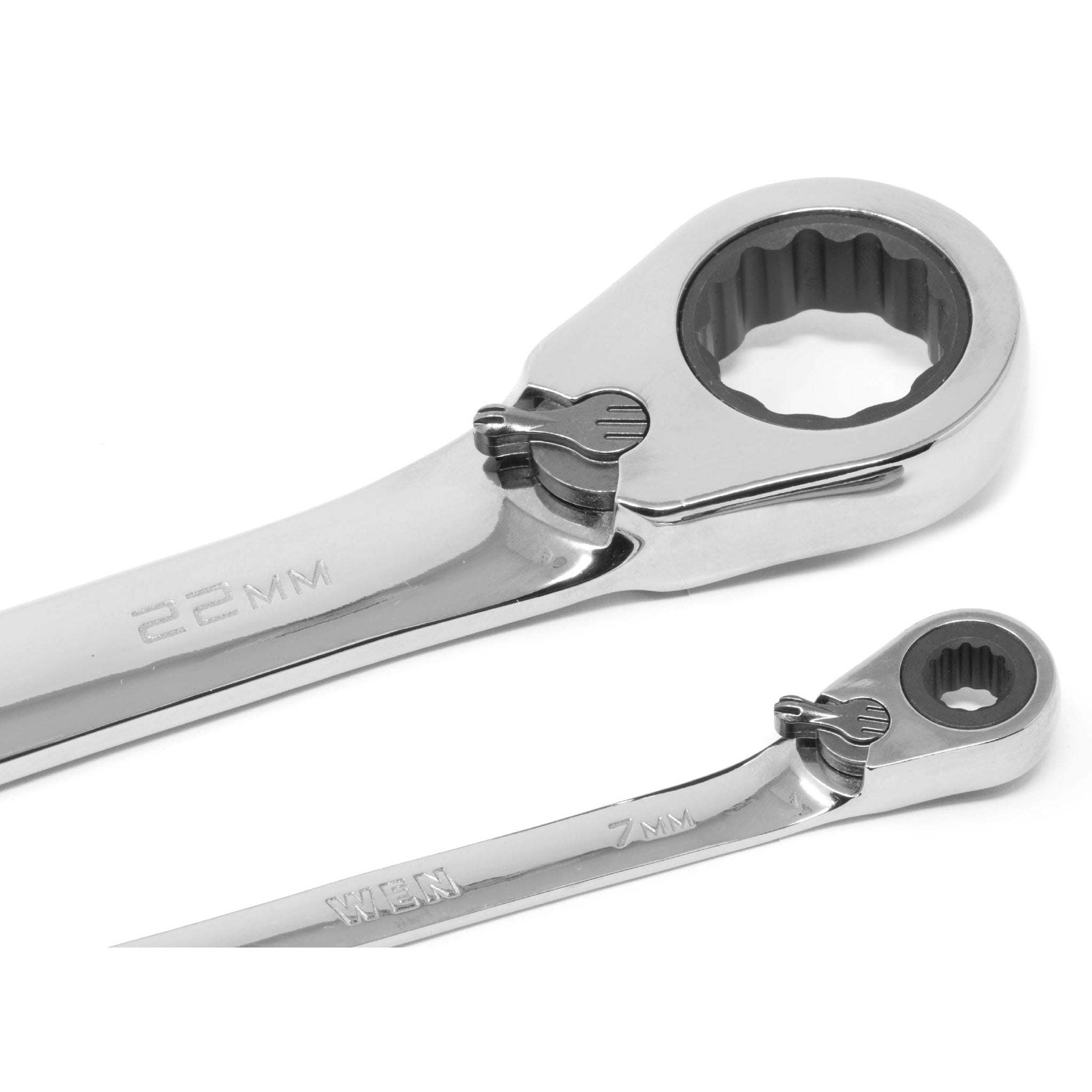WEN WR162 16-Piece Professional-Grade Reversible Ratcheting Metric Com ...