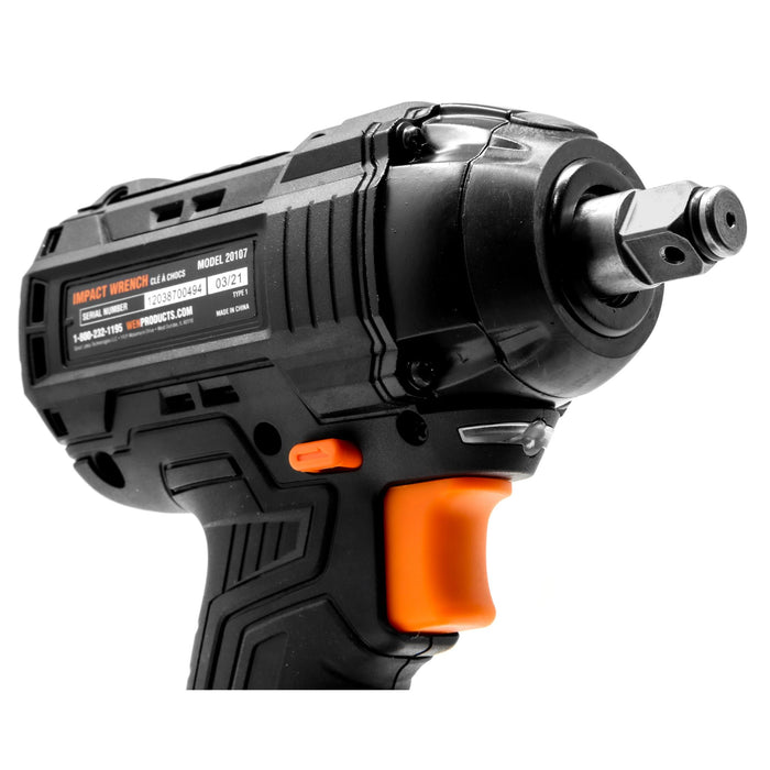 21 Volt 1/2-in Cordless Electric Impact Wrench, Battery Power