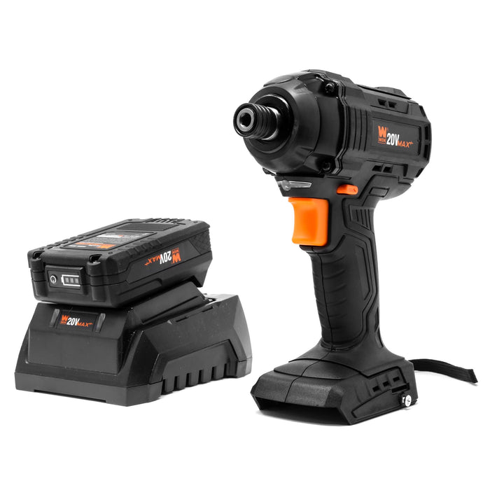 WEN 20-Volt Max Brushless Cordless 1/2 in. Hammer Drill and Driver with 2.0 Ah Lithium-Ion Battery and Charger