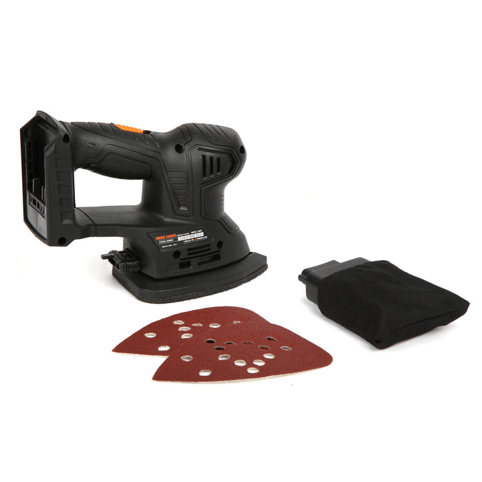 WEN 20401BT 20V Max Cordless Detailing Palm Sander (Tool Only – Battery Not Included)
