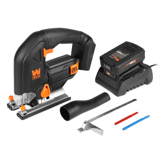 WEN 49135 20-Volt Max Lithium-Ion Cordless 1/4-Inch Impact Driver w/ Battery Bits Charger and Carrying Bag