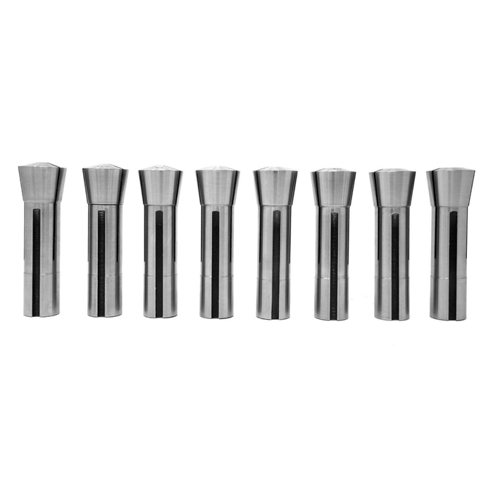 WEN 33182A 8-Piece Imperial Steel Collet Set for R8 Metal Milling Machines