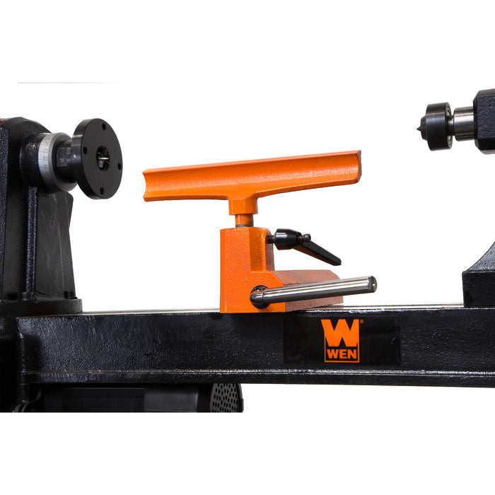 WEN 34027 12-Inch by 16-Inch Variable Speed Multi-Directional Cast Iron Wood Lathe with 16-Inch Capacity Bowl-Turning Back Plate