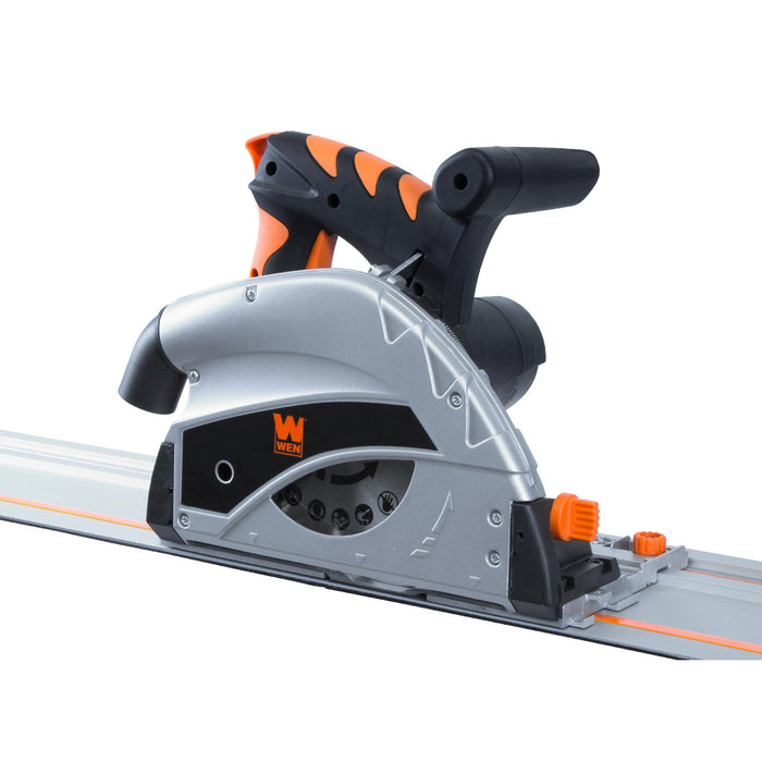 WEN 36055 9-Amp Plunge Cut Circular Track Saw with Two 27.5-Inch Tracks