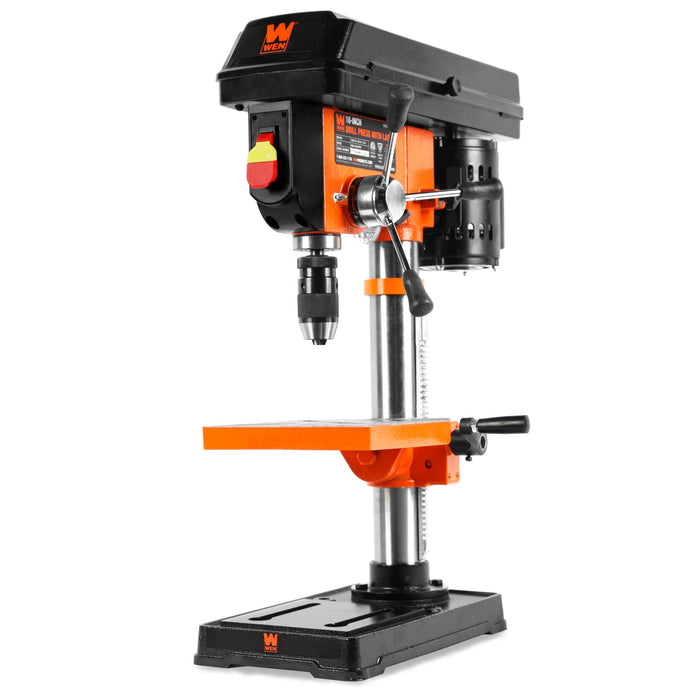 WEN 4211 3.2-Amp 10-Inch 5-Speed Cast Iron Benchtop Drill Press with Laser and Keyless Chuck