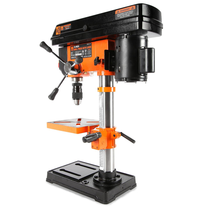 WEN 4211 3.2-Amp 10-Inch 5-Speed Cast Iron Benchtop Drill Press with Laser and Keyless Chuck