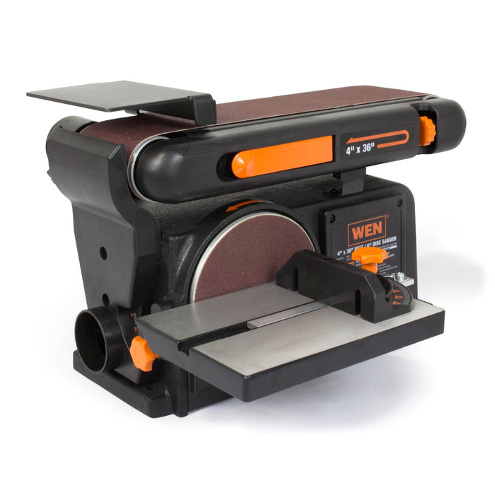 WEN R6502T 4.3-Amp 4 x 36 in. Belt and 6 in. Disc Sander with Cast Iron Base (Manufacturer Refurbished)