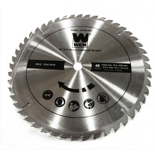 [70730-002] 10-Inch Blade (Standard) 48 Teeth (255mm), Arbor size 5/8&quot; (16mm), Thickness (2.8mm) for WEN 70730
