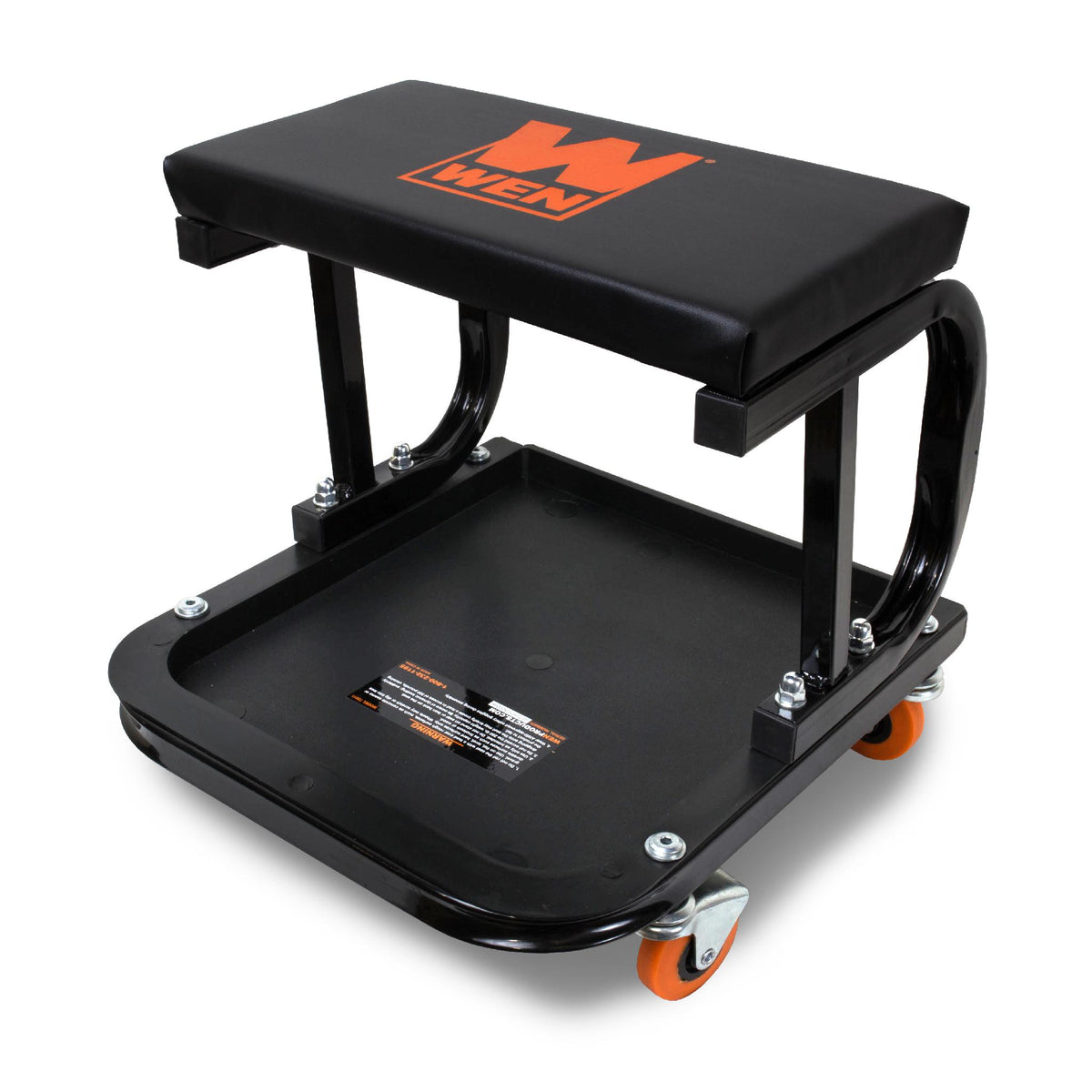 WEN 73011T 250-Pound Capacity Rolling Mechanic Seat with Onboard