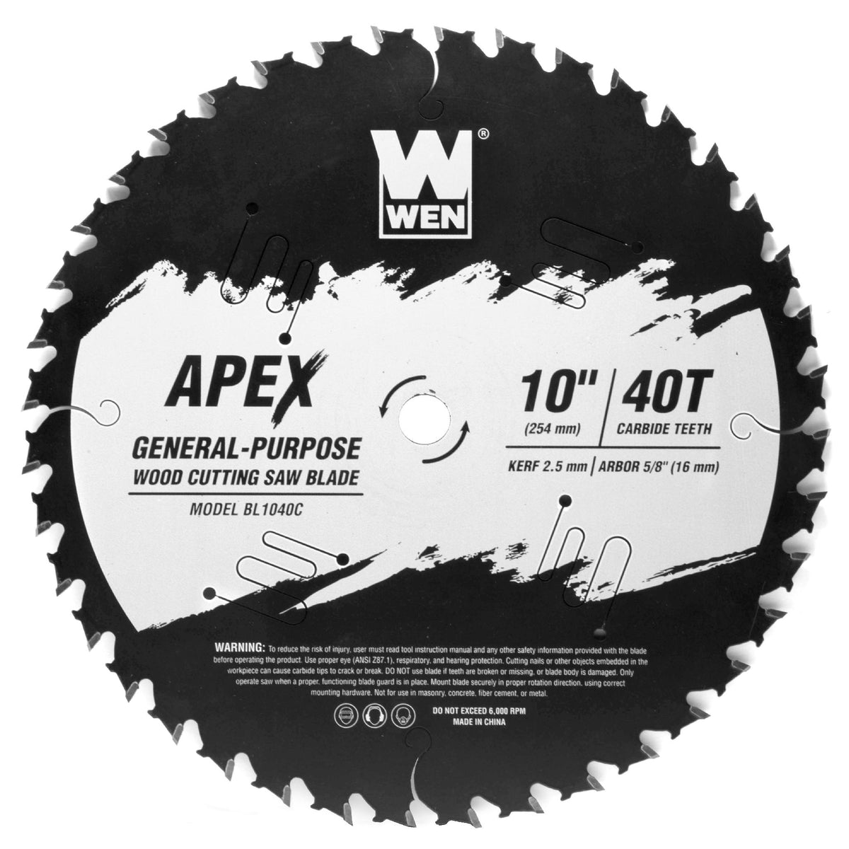 WEN BL1040C Apex 10-Inch 40-Tooth Carbide-Tipped General-Purpose