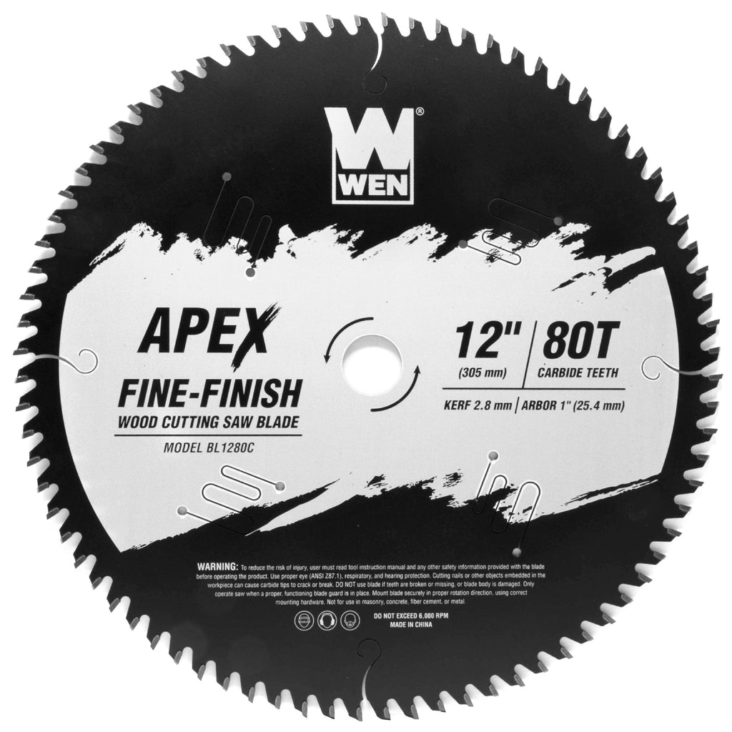WEN BL1280C Apex 12-Inch 80-Tooth Carbide-Tipped Fine-Finish