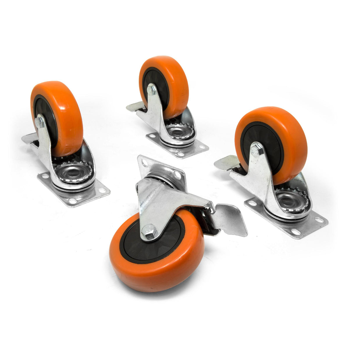 WEN CA3223B 3-Inch 220-Pound Capacity Single-Bearing Polyurethane