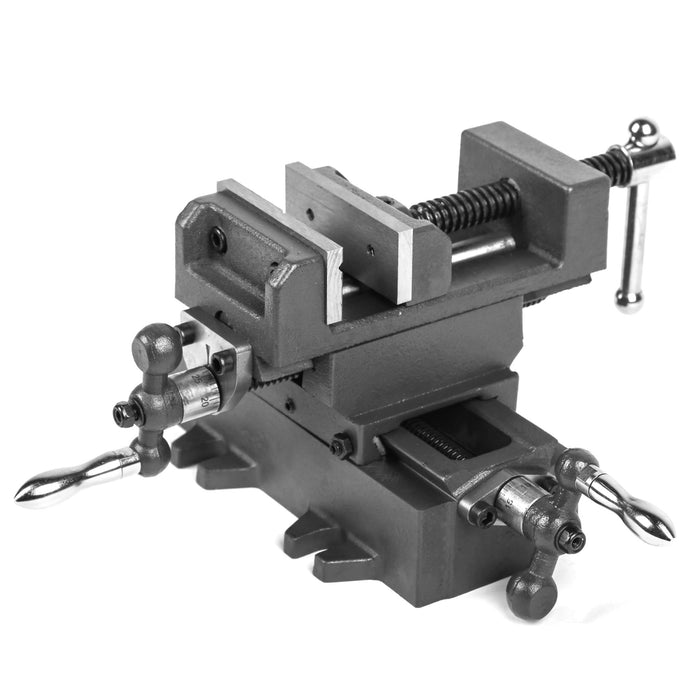 WEN CV413 3.25 in. Compound Cross Slide Industrial Strength Benchtop and Drill Press Vise
