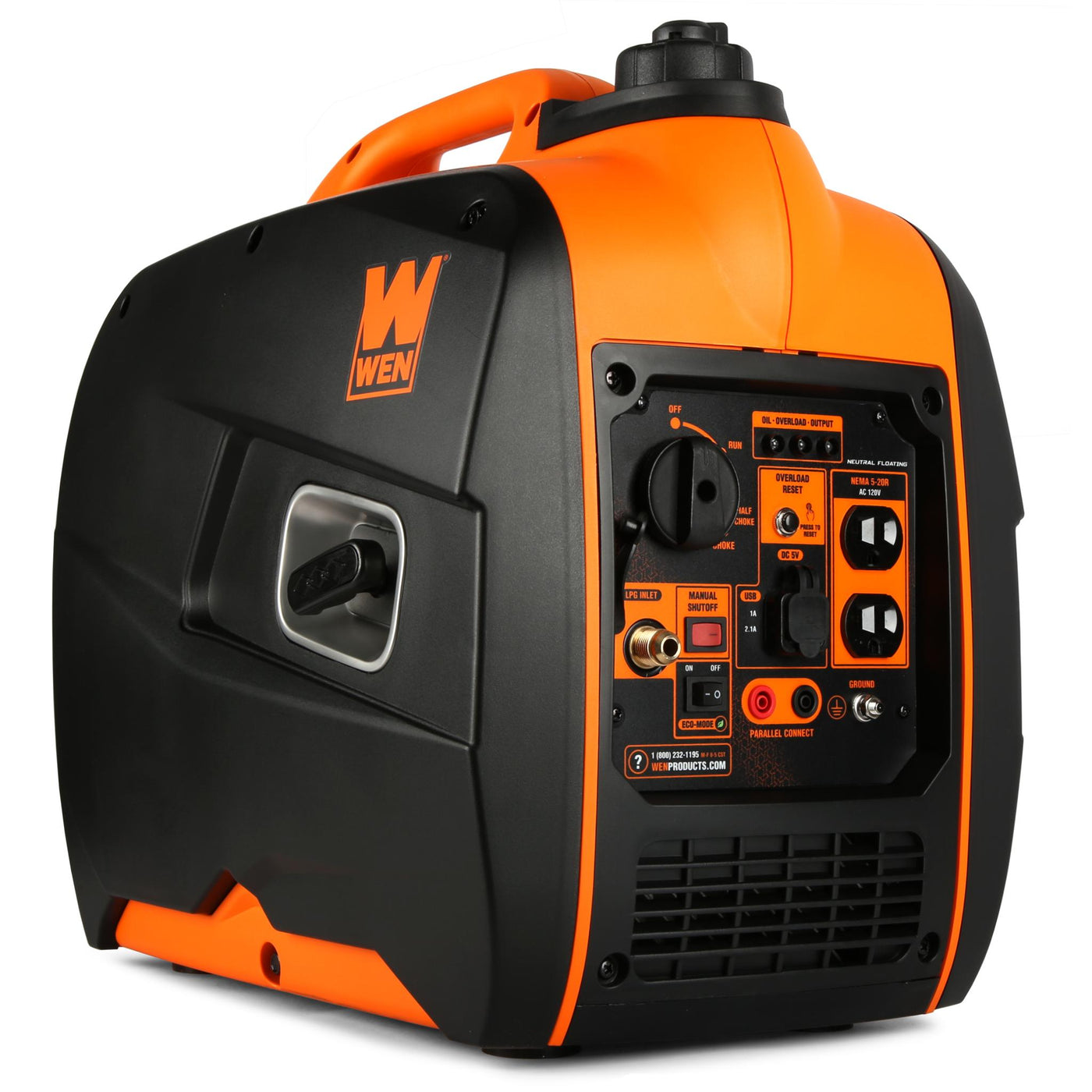 WEN DF250i Super Quiet 2500-Watt Portable Dual Fuel Inverter Generator ...