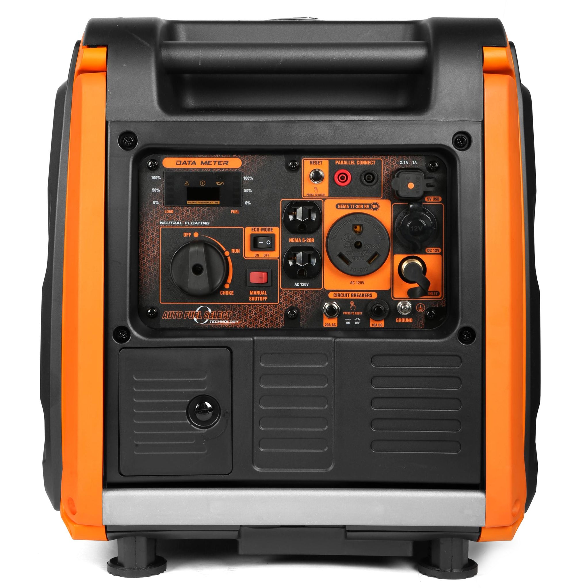 WEN DF450i Super Quiet 4500-Watt Dual Fuel RV-Ready Portable Inverter ...