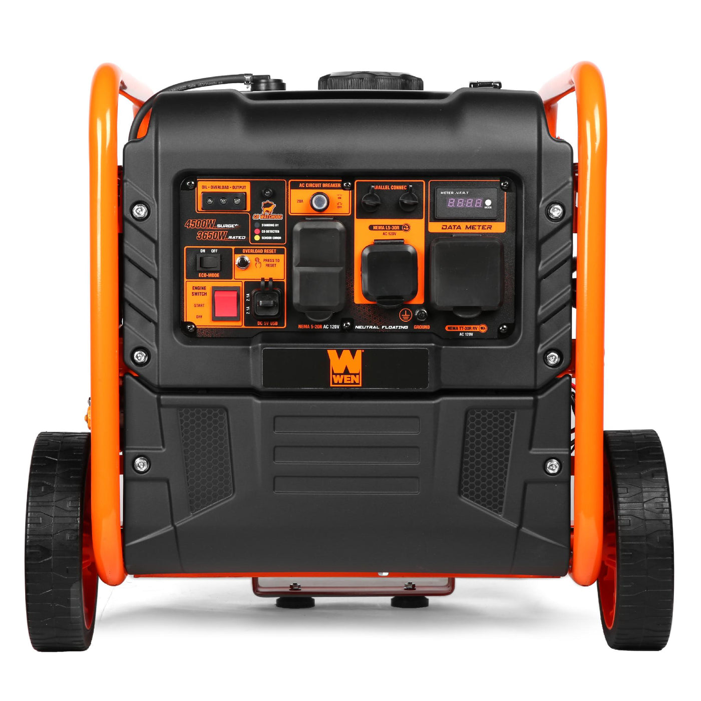 WEN DG4500iX 4500-Watt RV and Transfer-Switch-Ready Dual Fuel Open Fra ...