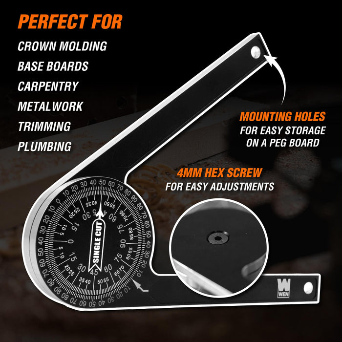 Corner Angle Finder Protractor For Woodworking Aluminum Miter Saw Bevel Gauge