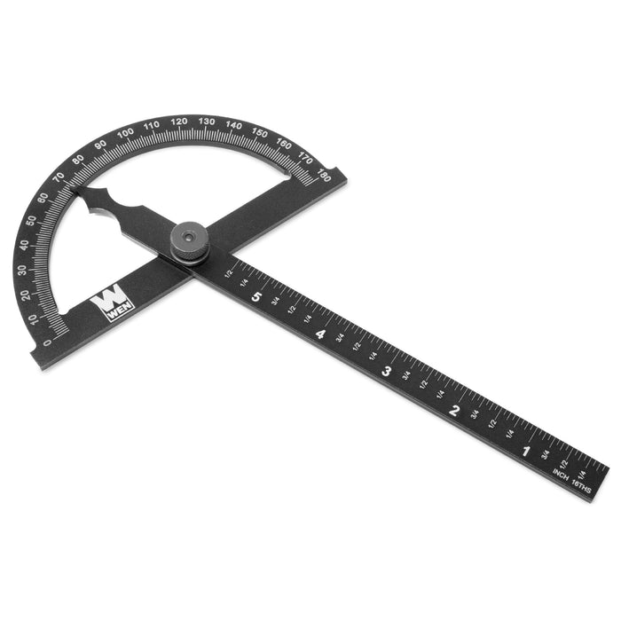 WEN ME512P Adjustable Aluminum Protractor and Angle Gauge with Laser Etched Scale