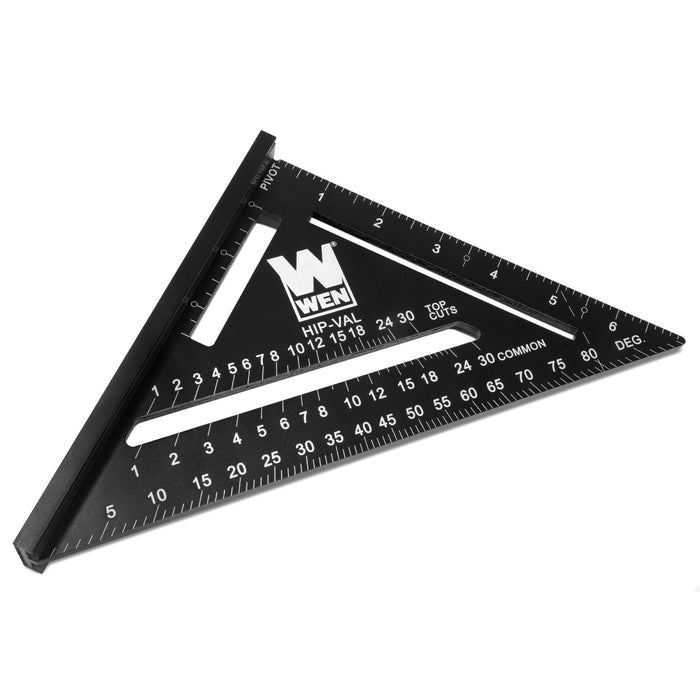 WEN ME777L 7-Inch Magnetic Rafter Square Layout Tool with Laser-Etched Scale
