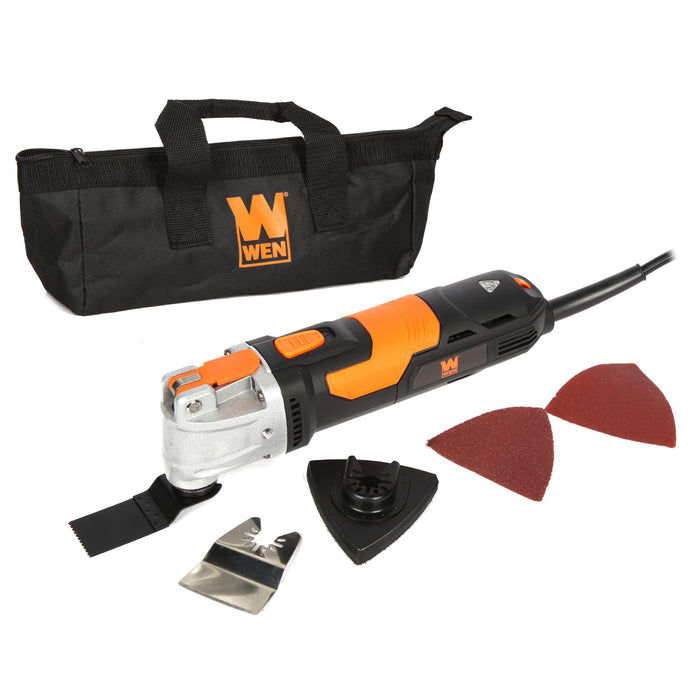 WEN MT3537 3.5A Quick-Release Variable Speed Multi-Function Oscillating Tool Kit with Accessories and Carrying Case