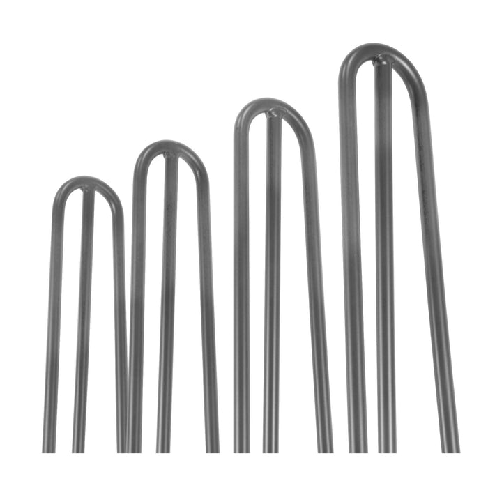 WEN TL28S 28-Inch Mid-Century Modern Raw Steel Hairpin Table Legs, 1/2" Diameter, Set of 4