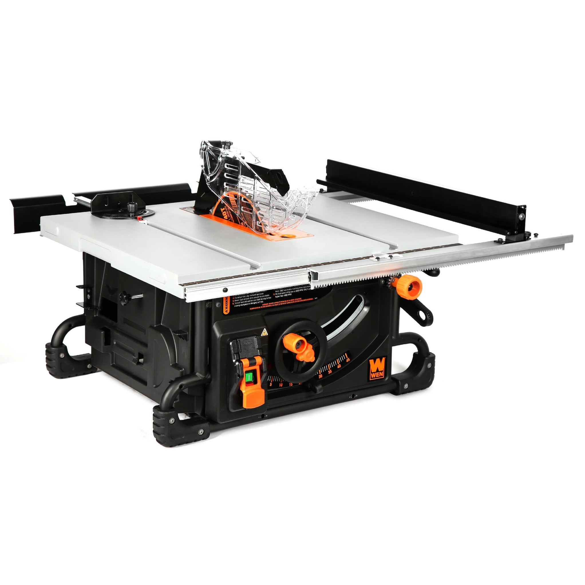 WEN TT1015 15-Amp 2 HP 10-Inch Industrial Benchtop Jobsite Table Saw ...