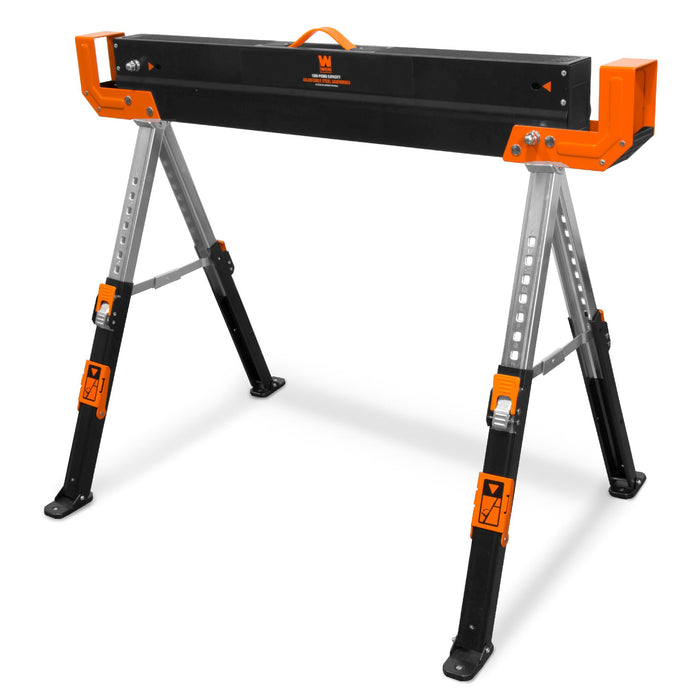 WEN WEN 1300-Pound Folding Adjustable WA1302 Height Hor Steel — Saw Products Capacity