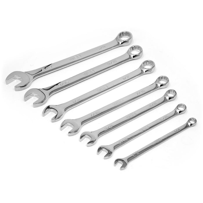 WEN WR130A 13-Piece Professional-Grade SAE Combination Wrench Set with Storage Rack