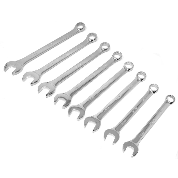 WEN WR160M 16-Piece Professional-Grade Metric Combination Wrench Set with Storage Pouch